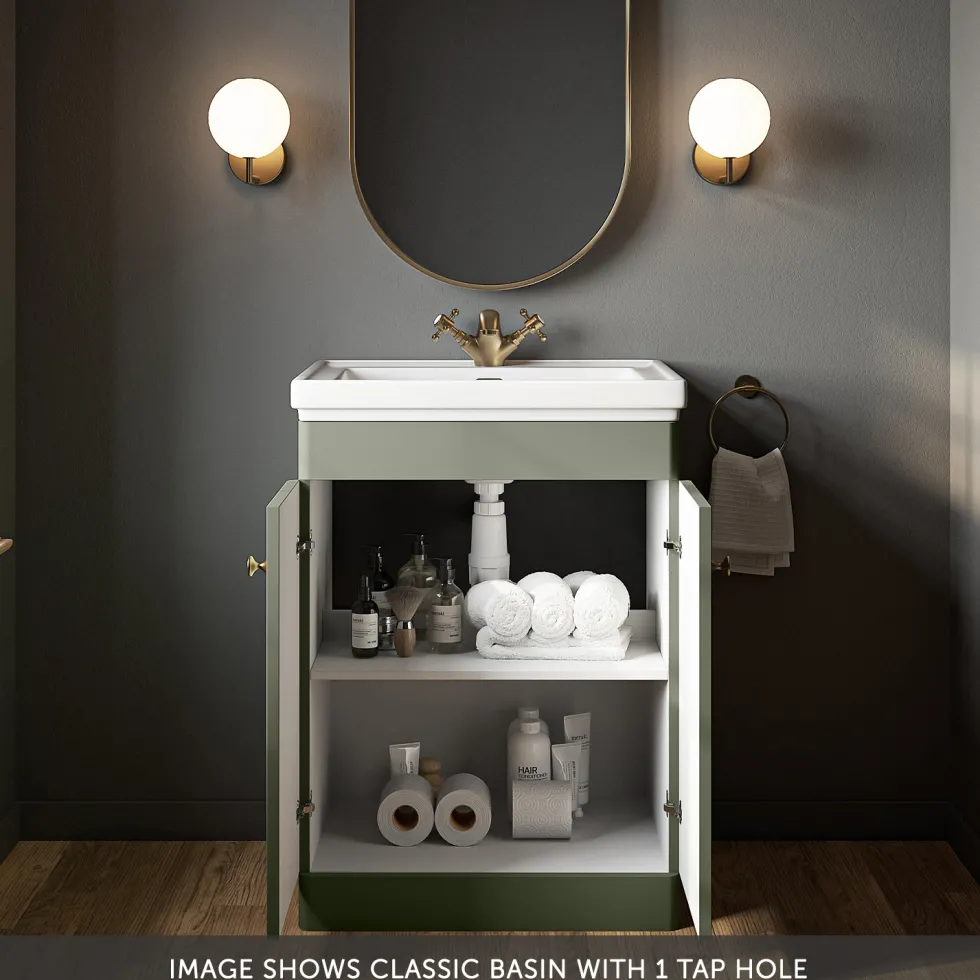 Butler & Rose Ophelia 600mm Floorstanding 2 Door Vanity Unit & Basin