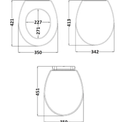 Butler & Rose Ophelia Soft Close Traditional Toilet Seat