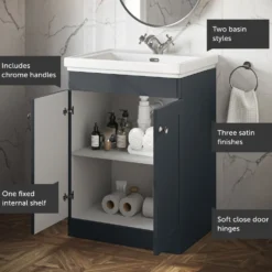 Butler & Rose Ophelia Traditional Toilet & 600mm Floorstanding Vanity Unit Bathroom Suite