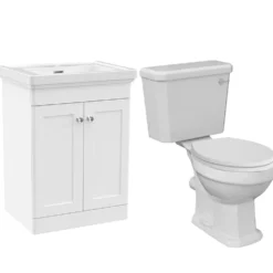 Butler & Rose Ophelia Traditional Toilet & 600mm Floorstanding Vanity Unit Bathroom Suite