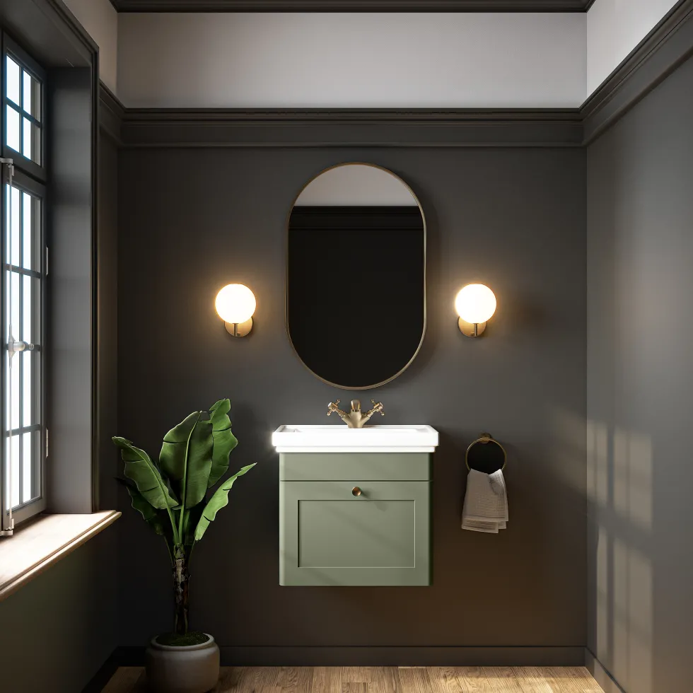 Butler & Rose Ophelia Traditional Toilet & 500mm Wall Hung Vanity Unit Bathroom Suite