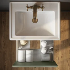 Butler & Rose Ophelia Traditional Toilet & 500mm Wall Hung Vanity Unit Bathroom Suite