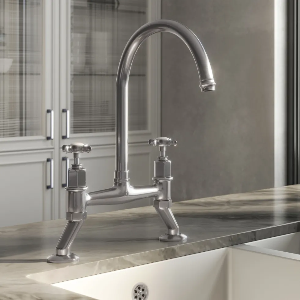 Butler & Rose Rosalyn Crosshead Kitchen Bridge Kitchen Mixer Tap