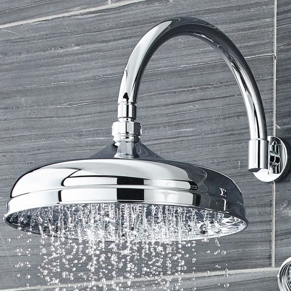 Butler & Rose Victoria 300mm Traditional Fixed Apron Shower Head & Arm