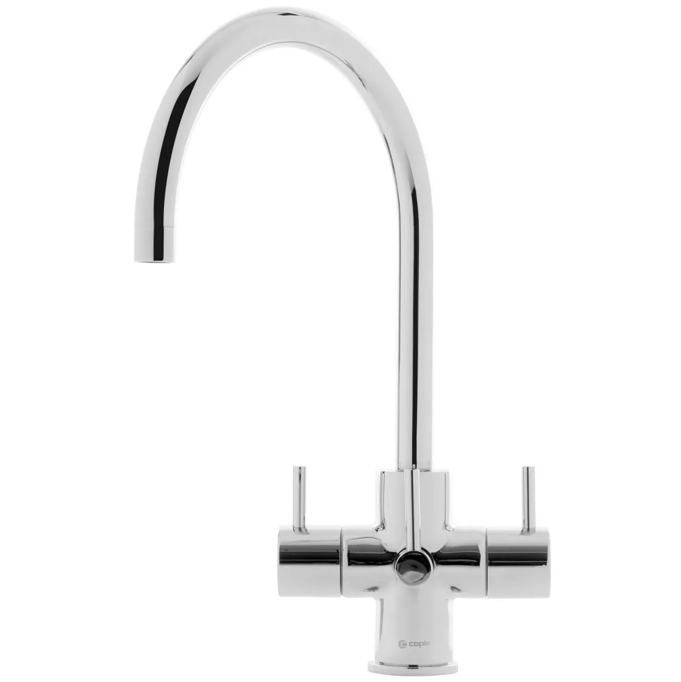 Caple Ardor Puriti Triple Lever Mono Kitchen Mixer & Cold Filtered Water Tap - Chrome