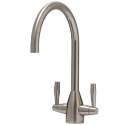 Caple Avel Twin Lever Mono Kitchen Mixer - Brushed Nickel