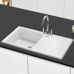 Caple Avel Twin Lever Mono Kitchen Mixer - Chrome