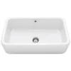 Caple Butler Large Single Bowl White Ceramic Kitchen Sink - 795 x 460mm