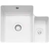 Caple Ettra 1.5 Bowl Undermount White Ceramic Kitchen Sink - 545 x 440mm