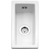 Caple Hampshire 0.5 Bowl Inset or Undermount White Ceramic Kitchen Sink - 250 x 475mm