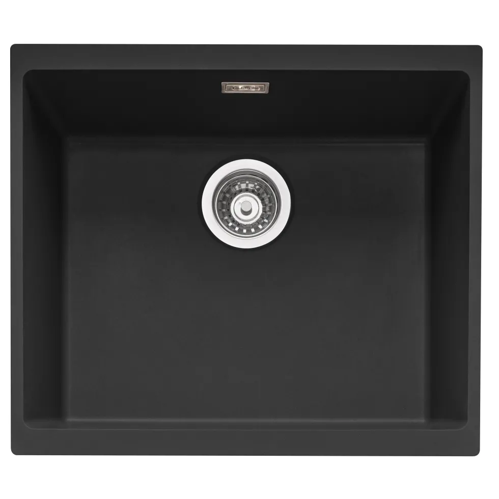 Caple Leesti 1 Bowl Inset or Undermount Granite Composite Kitchen Sink & Waste Kit - 530 x 460mm