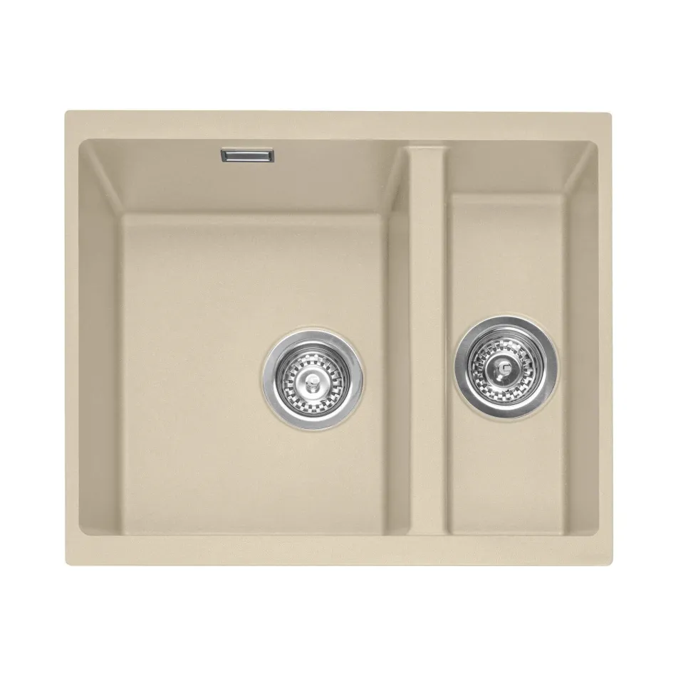 Caple Leesti 1.5 Bowl Inset/Undermount Granite Composite Kitchen Sink & Waste Kit - 555 x 460mm