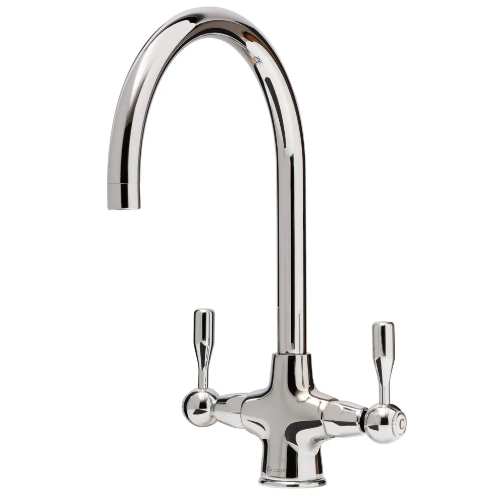 Caple Leval Traditional Twin Lever Mono Kitchen Mixer - Chrome
