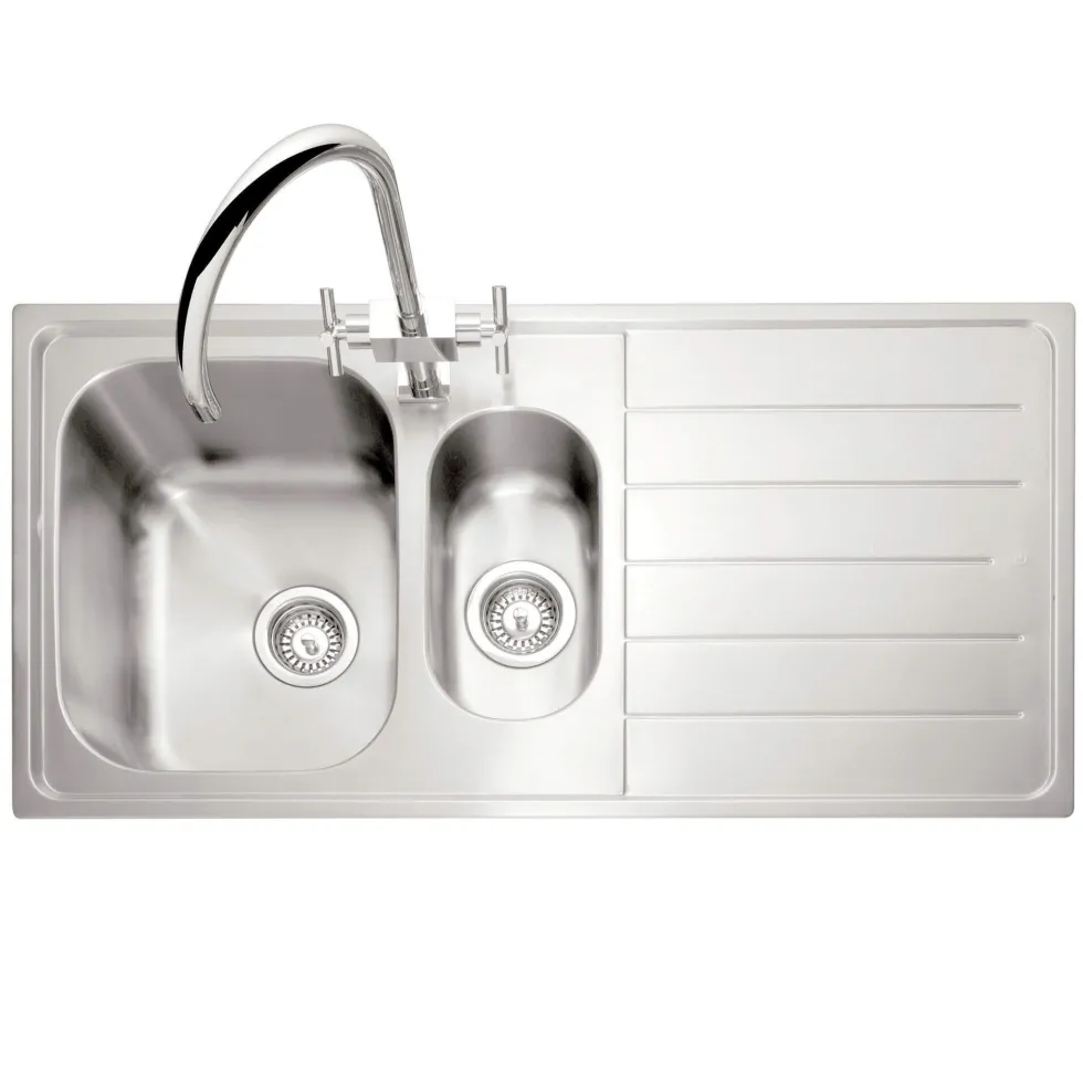 Caple Lyon 1.5 Bowl Satin Stainless Steel Sink & Waste Kit - 1000 x 500mm