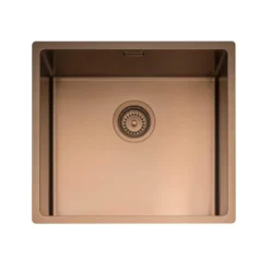 Caple Mode 1 Bowl Inset or Undermount Copper Brushed Stainless Steel Sink & Waste Kit - 490 x 440mm