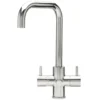 Caple Natick Puriti Triple Lever Mono Kitchen Mixer & Cold Filtered Water Tap - Chrome