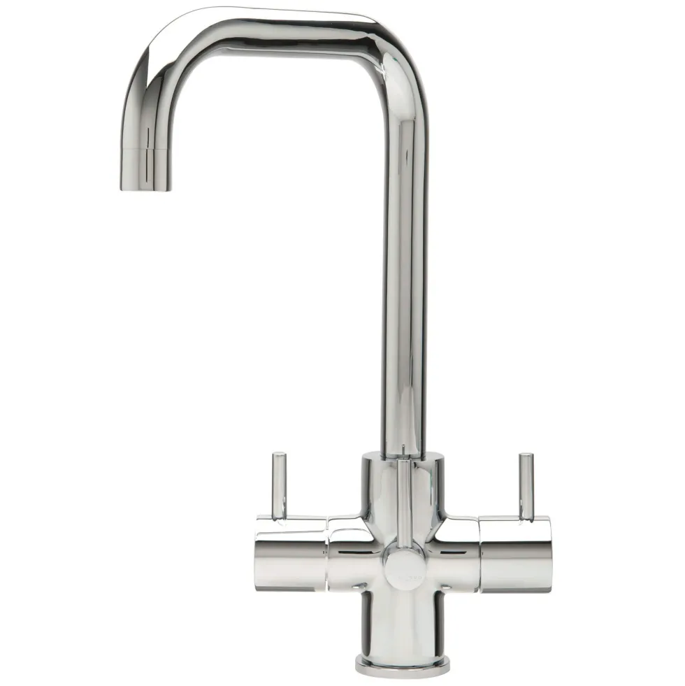 Caple Natick Puriti Triple Lever Mono Kitchen Mixer & Cold Filtered Water Tap - Chrome