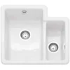 Caple Paladin 1.5 Bowl Inset or Undermount White Ceramic Kitchen Sink - 548 x 500mm