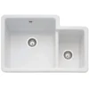 Caple Paladin 1.5 Bowl Inset or Undermount White Ceramic Kitchen Sink - 760 x 500mm