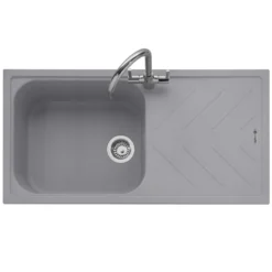 Caple Veis 1 Bowl Granite Composite Kitchen Sink & Waste Kit with Reversible Drainer - 1000 x 500mm