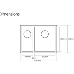 Caple Zero 1.5 Bowl Inset or Undermount Brushed Stainless Steel Sink & Waste Kit - 596 x 450mm