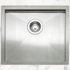 Caple Zero Inset or Undermount Brushed Stainless Steel Drainer & Waste Kit - 500 x 450mm