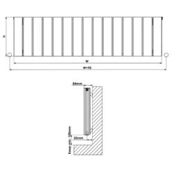 Carisa Angers Double Panel Horizontal Aluminium Radiator