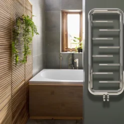 Carisa Aren Ladder Stainless Steel Designer Heated Towel Rail