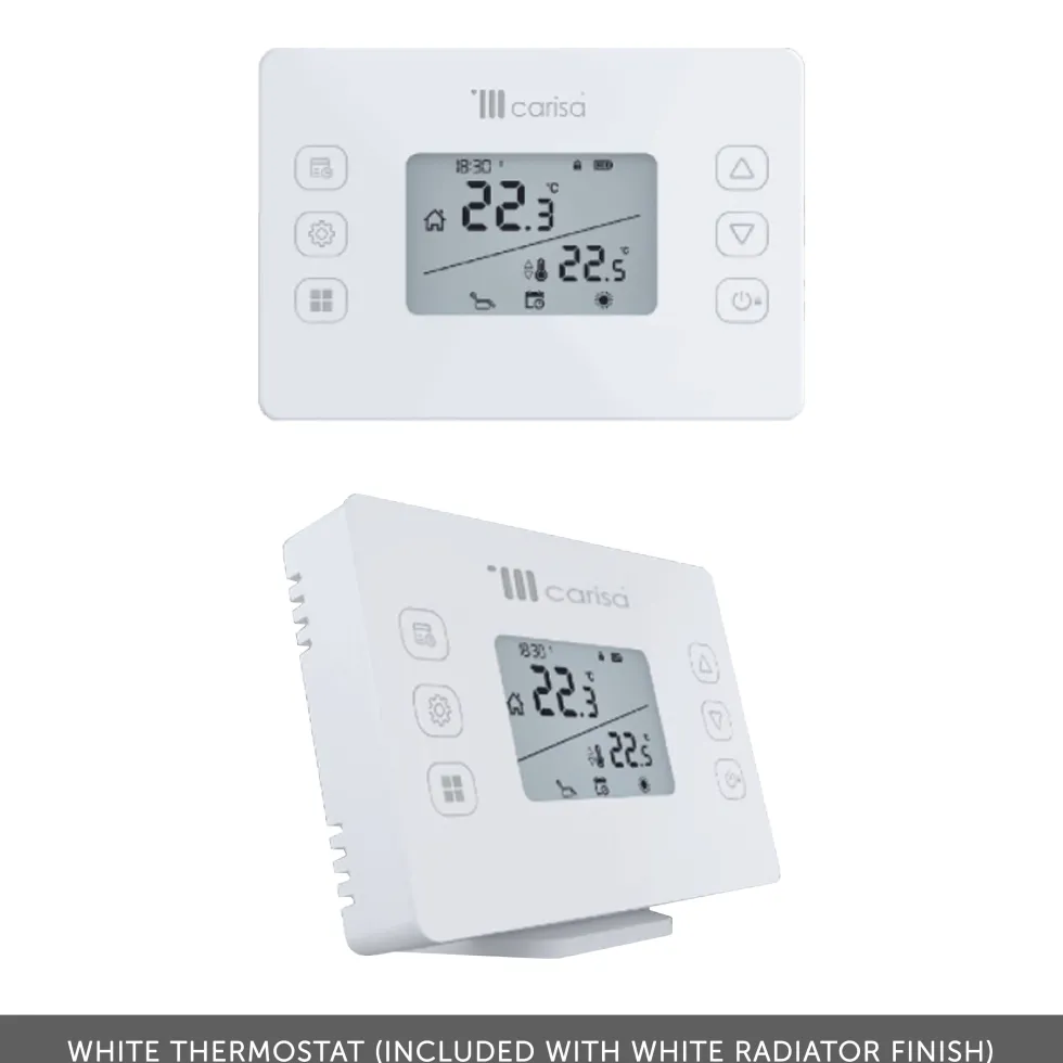 Carisa Boreas M Vertical Electric Single Panel Aluminium Radiator with Smart Wifi Thermostat