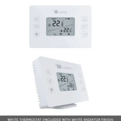 Carisa Boreas N Vertical Electric Single Panel Aluminium Radiator with Smart Wifi Thermostat