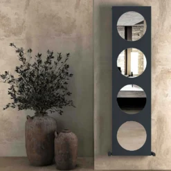 Carisa Circles Aluminium Vertical Mirror Radiator