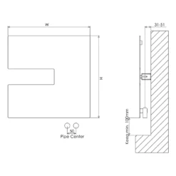 Carisa Coventry Steel Flat Panel Heated Towel Rail - 470 x 470mm