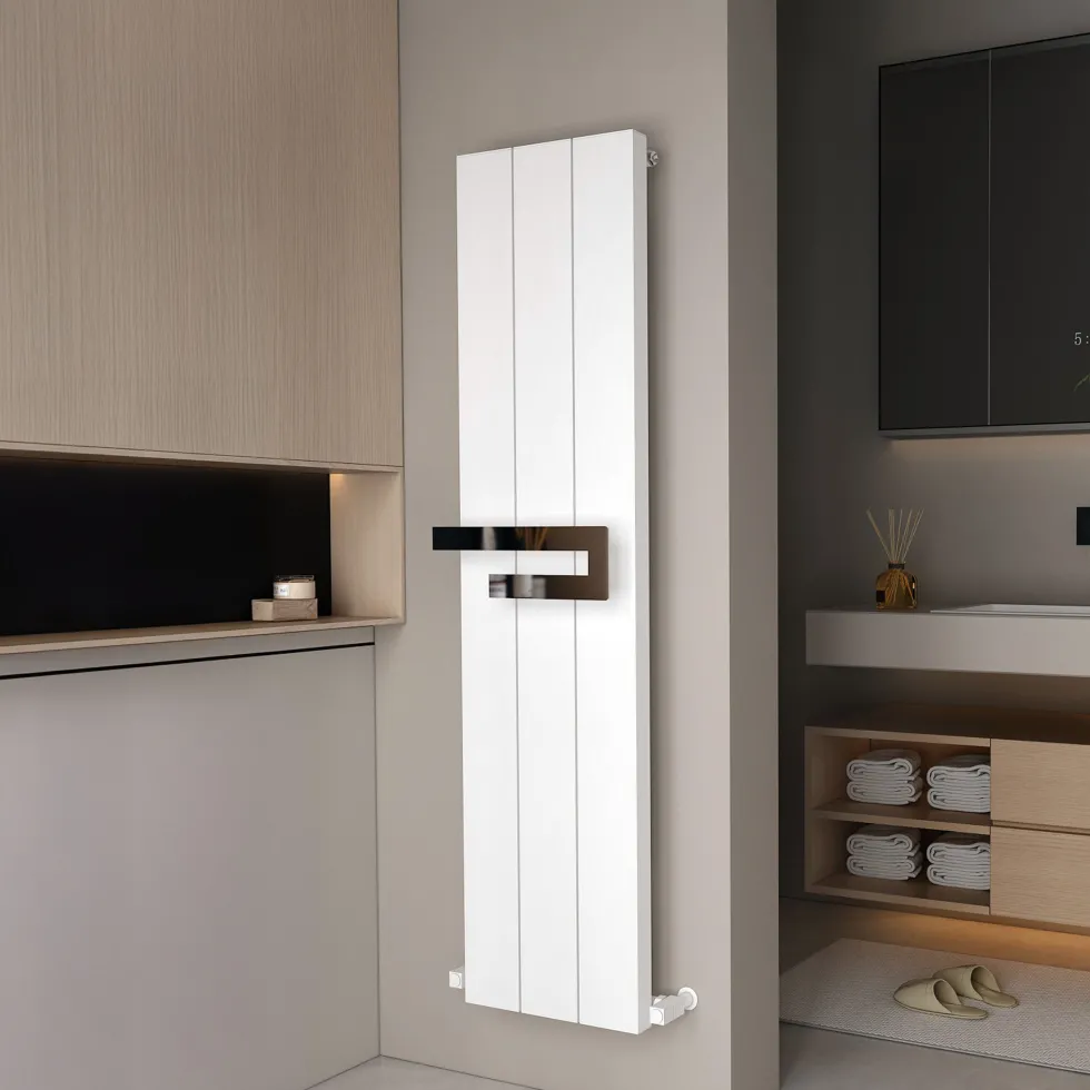Carisa Elvino Bath Aluminium Vertical Radiator & Towel Rail