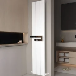 Carisa Elvino Bath Aluminium Vertical Radiator & Towel Rail