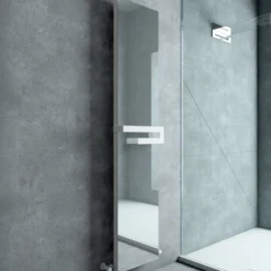 Carisa Elvino Mirrored Aluminium Radiator with Integrated Towel Rail - 1800 x 370mm