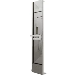 Carisa Elvino Mirrored Aluminium Radiator with Integrated Towel Rail - 1800 x 370mm