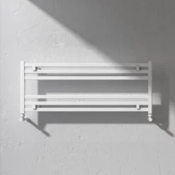 Carisa Fame Horizontal Ladder Aluminium Designer Heated Towel Rail - 400 x 1000mm