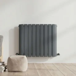 Carisa Gaia Oval Single Panel Horizontal Aluminium Radiator