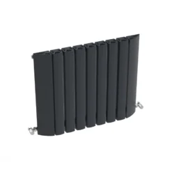 Carisa Gaia Oval Single Panel Horizontal Aluminium Radiator