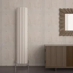 Carisa Gaia Oval Single Panel Vertical Aluminium Radiator