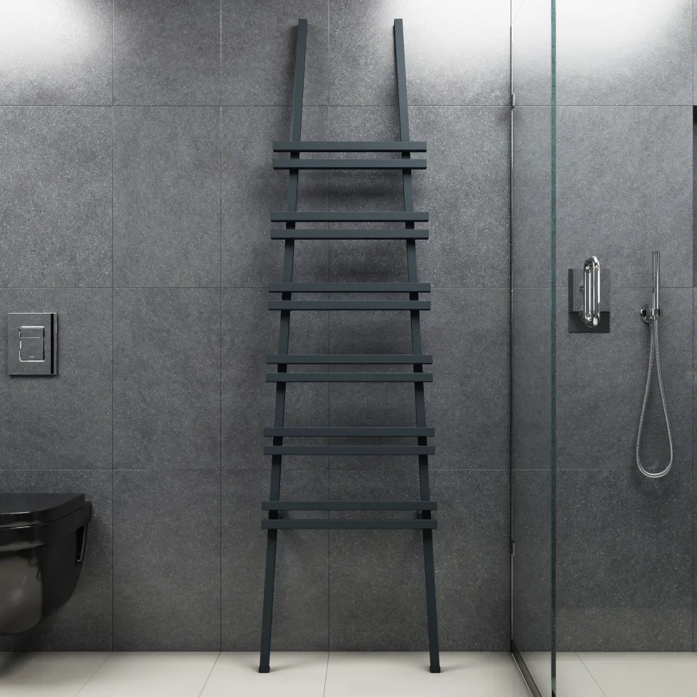 Carisa Jacobs Floor Mounted Ladder Aluminium Heated Towel Rail - 2000 x 535mm