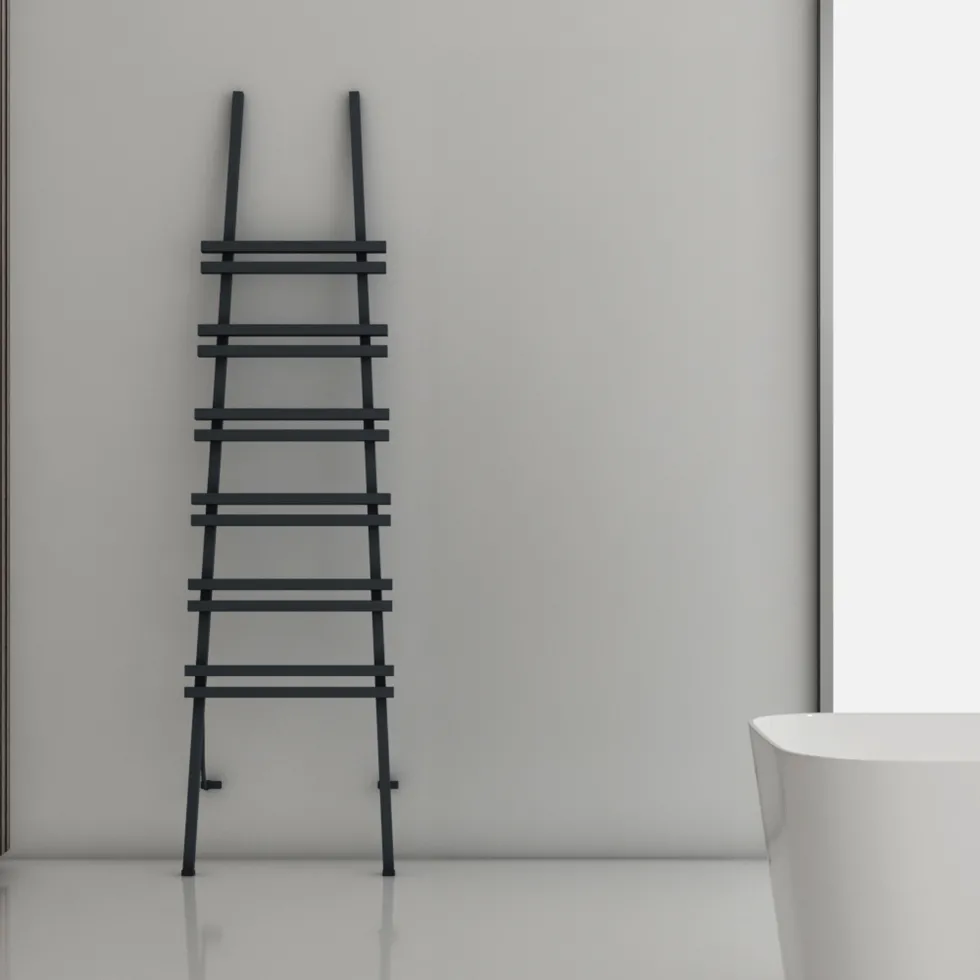 Carisa Jacobs Floor Mounted Ladder Aluminium Heated Towel Rail - 2000 x 535mm