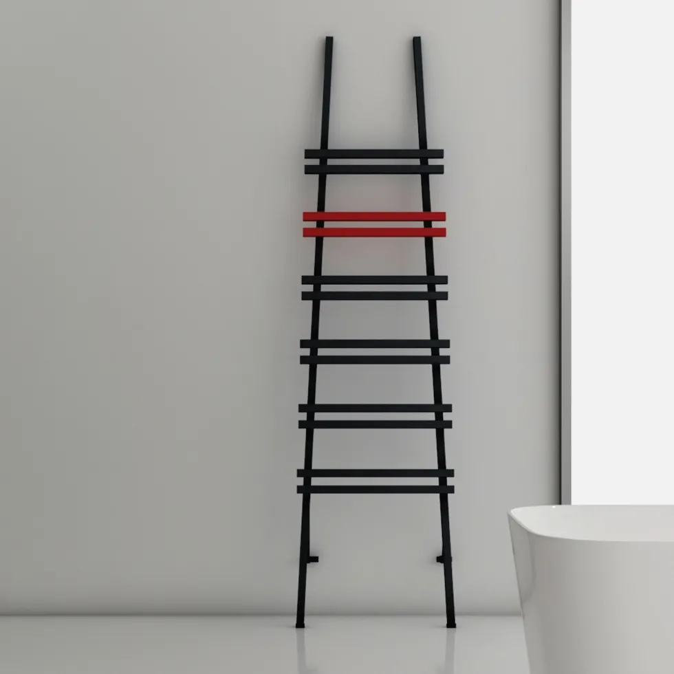 Carisa Jacobs Floor Mounted Ladder Aluminium Heated Towel Rail - 2000 x 535mm