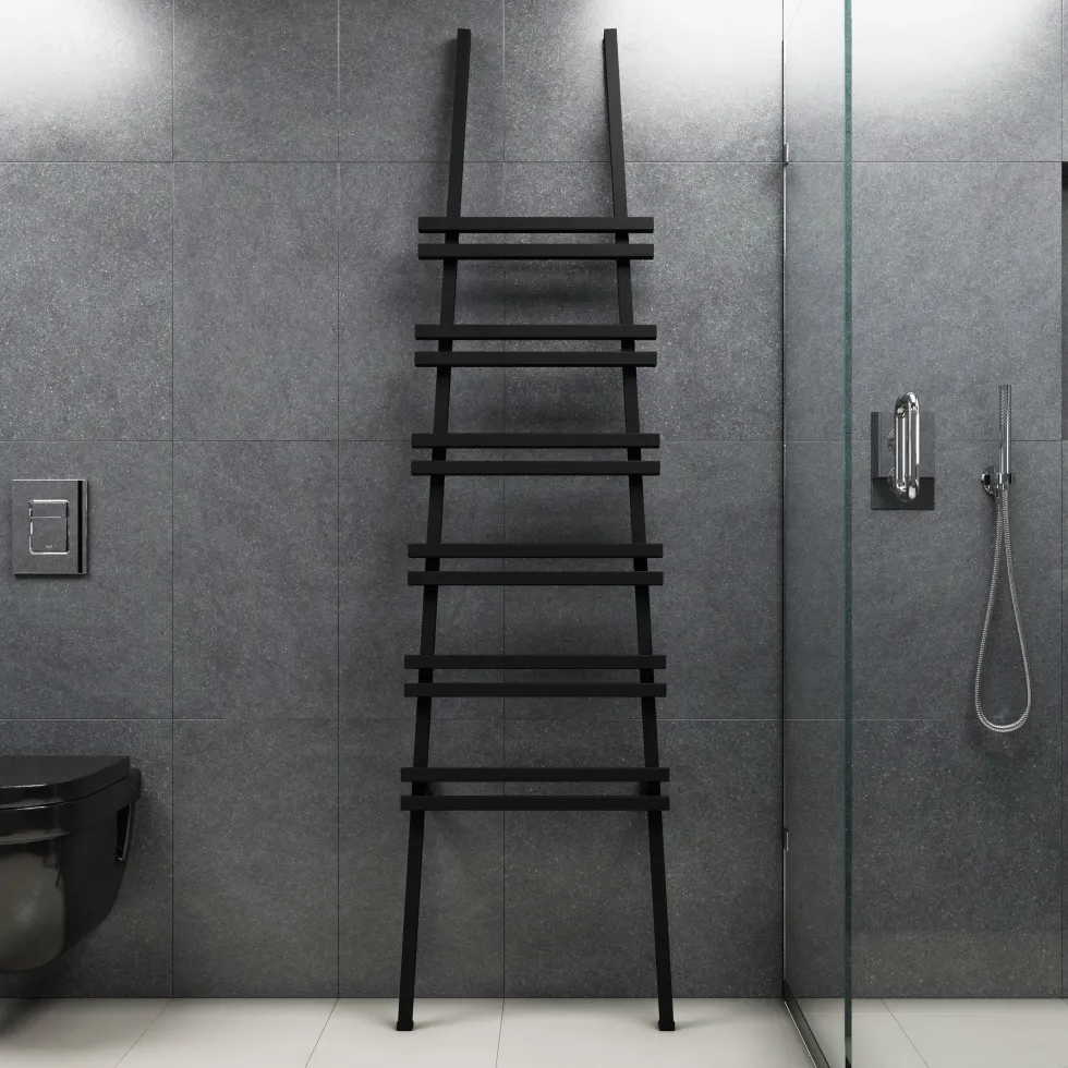 Carisa Jacobs Floor Mounted Ladder Aluminium Heated Towel Rail - 2000 x 535mm