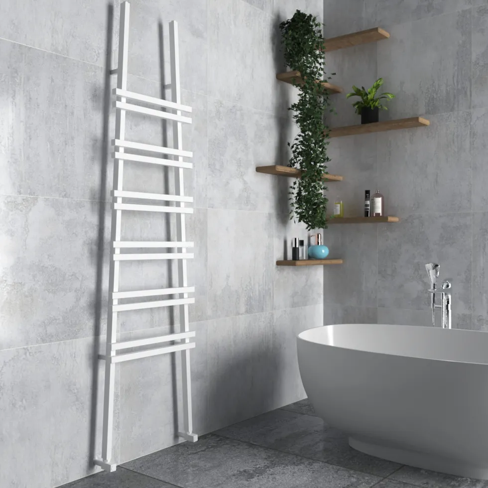Carisa Jacobs Wall Mounted Ladder Aluminium Heated Towel Rail - 2000 x 535mm