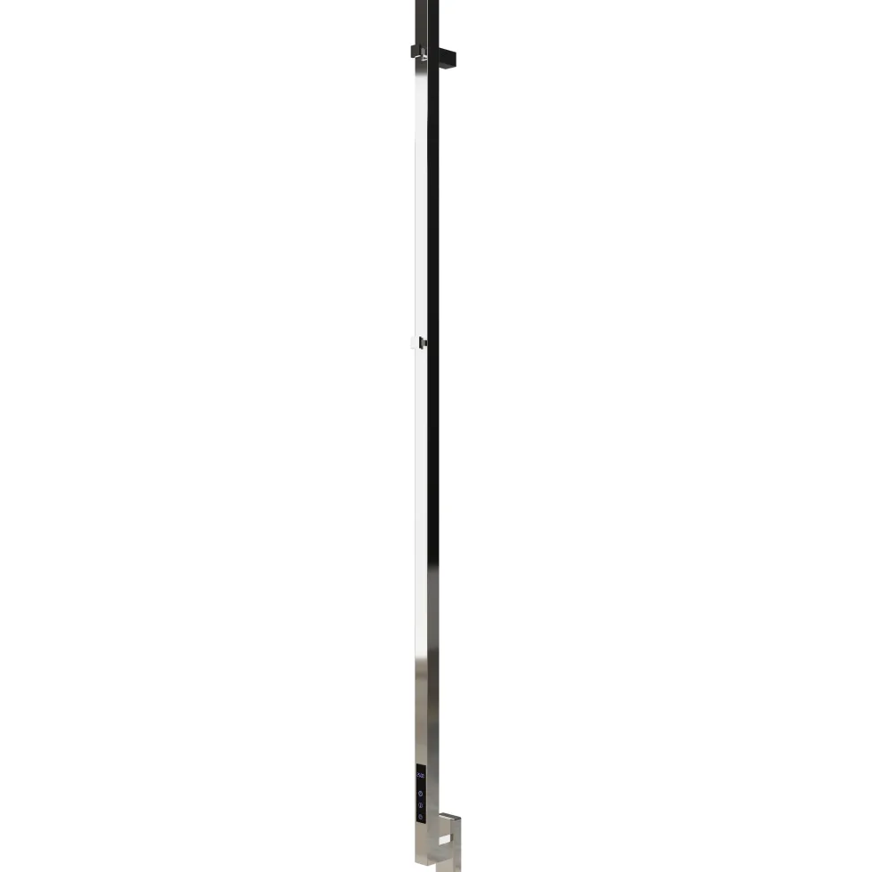 Carisa Maxim Stainless Steel Single Square Electric Heated Towel Bar