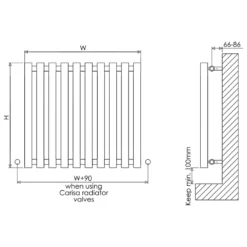 Carisa Mayra Oval Panel Horizontal Designer Radiator