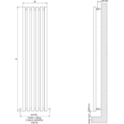 Carisa Mayra Oval Panel Vertical Designer Radiator