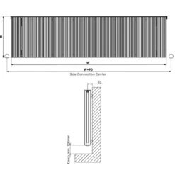 Carisa Monza Double Panel Horizontal Aluminium Radiator