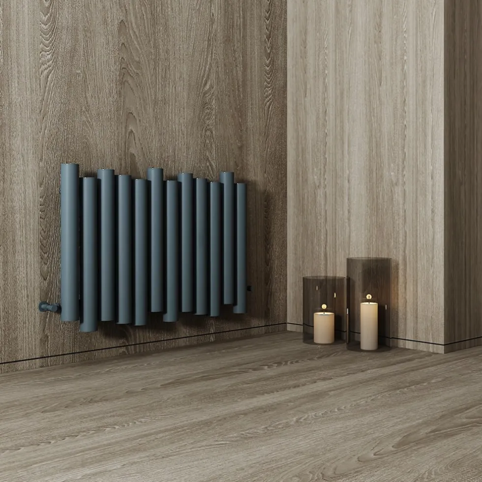 Carisa Motion Single Oval Panel Horizontal Aluminium Radiator